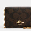 COACH Nationwide Warranty Wallet 10 Presbyopia Crossbody Mini Wallet 6650 Black Brown 10*3*8cm