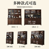 Xinmeiyu new solid wood sideboard against the wall integrated new Chinese storage retro multi-functional kitchen tea cabinet American wine cabinet 1.5 meter combination FAS grade ash wood