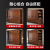 Woodisen walnut solid wood wardrobe home bedroom modern simple small apartment wardrobe large capacity storage storage cabinet combination multiple hanging areas five-door wardrobe