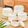 Pupan Chubby Stew Cup Ceramic Waterproof Stew Cup Steamed Egg Stew Pot with Lid Double Lid Soup Cup Household Bird's Nest Size Liner Steaming Cup Phnom Penh Stew Cup 450ml Free Spoon (Suitable for Children