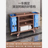 Wen Yijia guest room linen cart cleaning trolley multi-functional three-layer mobile wheeled hotel cleaning trolley single-sided trolley-brown (thickened PP material)