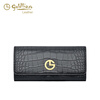 Goldlion women's bag 2025 hot fashion crocodile pattern wallet long women's handbag simple temperament women's wallet black