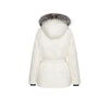 Scofield 90% goose down women's casual detachable fox fur collar down jacket 2025 winter new arrival ivory white S 160