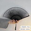 Wilkie fan ancient style folding fan dance fan cyan cheongsam fan high-end exquisite classical Chinese style folding fan orchid fan ancient style ink folding fan