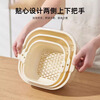 Added double-layered sink drain basket six-piece set for kitchen fruit plate living room household washing dish basin basket