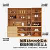 Huisennuo customized all-solid wood sideboard against the wall integrated living room oak multi-functional wine cabinet ENF grade tea cabinet storage cabinet 0.6 meters long two-door sideboard 2.0 meters high - ENF maternal and child grade environmentally friendly antibacterial oak