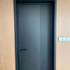 Black minimalist modern door wooden door solid wood composite paint-free paint bedroom paint-free soundproof door home interior door paint-free door package hardware