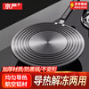 Jingyan heat conductor plate for gas stove gas enamel pot heat conductor plate multi-functional household thawing pot guard plate anti-burning black heat conductor sheet anti-slip diameter 24cm thick 4mm with handle