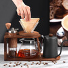Mongdio hand brewing coffee pot set hand grinding coffee machine hand grinding storage stand coffee utensil complete set second generation stand hand brewing 10 pieces - black steel core model