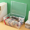 Mobile phone case storage box with cover, dust-proof and transparent storage box, flip-top postcard, photo and peripheral storage box, medium rectangular storage box