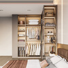 Sophia Wardrobe Light Luxury Metallic Bedroom Wardrobe Small Apartment Wardrobe Storage Customized Simple Furniture Cabinet Whole House Customization Membership Bonus