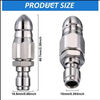 Water rat unblocks the head rat high-pressure nozzle stainless steel 1/4 quick-plug front one back six sprays lower pipe cleaning one pack thickened stainless steel water rat front 1 back six dredge artifact