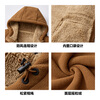 JEEP polar fleece hooded jacket men's autumn and winter new windproof thickened double-sided velvet men's jacket fleece jacket