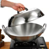 Runhuanian heightens the pot lid and deepens the extra large pot lid, drum lid, arched lid, wok medium, wok lid, iron pot, soup pot, steamer lid, stainless steel, 30cm diameter arched high lid, 2 free handles with order
