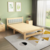 Folding bed solid wood single bed office lunch break bed home 1.2m hard wooden bed rental small bed installation-free folding bed - hollow bedside 120cm wide * 196cm long