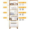 Bookshelf floor-standing storage rack standing cabinet living room corner narrow cabinet book organizer household multi-layer cabinet simple bookcase 40cm pastoral oak color 6 layers
