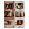 Rotating bookshelf 360 degree bookcase floor-standing storage cabinet household storage rack solid wood movable bedside cabinet thickened 15MM pine | walnut color 44*44*103