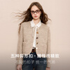 Sancai Sheep Wool 2025 Winter New Fragrant Wool Coat Round Neck Short Coat M Apricot M 160/84A