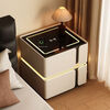 Naihe Bedside Table Smart 2026 Wireless Charging Bedside Table Light Luxurious Home Bedroom Storage Cabinet Off-White Slate Model Solid Wood Drawer Model Length*40 Width 40*Height 48