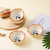 Household underglaze color internet celebrity cute style cream style cute panda polygonal dipping dish small flavor dish 1 pack