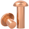 Tianzhuo Hardware National Standard Pure Red Copper Full Copper Percussion Solid Round Head Rivet Semi-round Head Yuan Cap Copper Nail M2M3M4M5M6M8mm M8*50-3 pcs