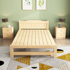 Folding bed solid wood single bed office lunch break bed home 1.2m hard wooden bed rental small bed installation-free folding bed - hollow bedside 120cm wide * 196cm long