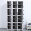 Hard hat storage cabinet 40 dust-free workshop factory employee locker shoe cabinet 24-door layered locker with lock roll cabinet information filing cabinet nine-door locker (gray white) 0.9mm ultra-thick and durable