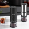 Mongdio bean grinder electric coffee bean grinder CNC steel core coffee grinder space silver 420 steel core 38-speed external adjustment