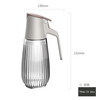 Ruiqi glass oil pot 700ml kitchen oil soy sauce bottle leak-proof no oil condiment pot high temperature resistant automatic opening and closing white