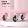 Xunbei Abdominal Muscle Roulette Sliding Shaping Abdominal Wheel for Men and Women Home Abdominal Tray Fitness Four-Wheel Fitness Abdominal Trainer to Remove Belly Fat Physical Fitness Fat Burning Sliding Disk Pink Comes with Support Pad