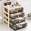 Desktop storage box drawer-type office pen holder box stationery cosmetics storage box organization multi-layer storage rack cabinet 26 sides wide size - flat floor 2 floors