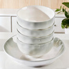 Jiwu Forest Ceramic Rice Bowl Tableware Bowl Set Household Steamed Egg Bowl Noodle Bowl Simple Soup Bowl 4.5 Inch 4 Pack