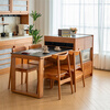 His Highness's Nordic solid wood island dining table Japanese style telescopic integrated cherry wood small apartment bar slate storage sideboard