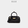 ELLE women's bag 2025 new bag style crocodile pattern handbag commuting versatile shoulder crossbody key bag elephant gray