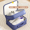 Yuanmeiju Shoe Box Travel Storage Bag Portable Organizing Box Dustproof Slippers Storage Box Car Special Shoe Storage Artifact Blue Suitable for Sizes 34-52 - Thickened Fabric