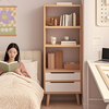 Bookshelf floor-standing storage rack standing cabinet living room corner narrow cabinet book organizer household multi-layer cabinet simple bookcase 40cm pastoral oak color 6 layers