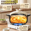 Clay pot ceramic pot, high temperature resistant dry-fired household gas stove stew pot, clay pot for rice, soup and meat, upgraded and thickened, 3.3L for 3-5 people