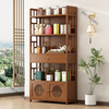 Laimeihui tea rack tea cabinet storage rack Bogu rack small tea set rack storage cabinet tea display cabinet tea room Duobao Pavilion 3 layers 50 long with drawer