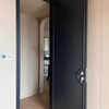 Black minimalist modern door wooden door solid wood composite paint-free paint bedroom paint-free soundproof door home interior door paint-free door package hardware