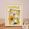 Aseblarm cross stitch handmade embroidery 2025 new embroidery DIY material package for beginners small living room photo frame born toward the sun material package + wooden frame 20*25cm three-strand single thread embroidery