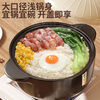 Clay pot ceramic pot, high temperature resistant dry-fired household gas stove stew pot, clay pot for rice, soup and meat, upgraded and thickened, 3.3L for 3-5 people