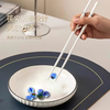 Jingdezhen genuine ceramic chopsticks 2025 new household high-end Chinese bone china antibacterial, anti-slip, anti-mildew and high temperature resistant Jin Ruyi ceramic chopsticks 10 pairs