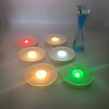 Luminous Coaster LED Light Round Night Light Luminous Base Rechargeable Wine Bottle Lamp Holder DIY Cocktail Light Cup Three Color Light Rechargeable Large Base (Including Light Guide Cover)