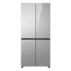 Haier household cross-fold four-door large-capacity refrigerator, air-cooled, frost-free, energy-saving, first-class dual-frequency color crystal tempered glass 471 liters, national trade-in subsidy 15%, tempered glass 471 liters, cross-door + first-class dual frequency conversion + odor-free and fresh-keeping
