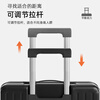 Kangaroo front opening suitcase, multifunctional thickened 24-inch large-capacity trolley case for men, 20 computers, boarding suitcase, elegant black, charging port * water cup holder * mobile phone holder, 20 inches, small and lightweight, portable on the plane