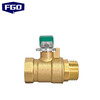 FGO two-piece inner and outer wire ball valve brass heavy duty Q11F-16T DN20 6 points 3/4 (1 piece/piece)