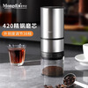 Mongdio bean grinder electric coffee bean grinder CNC steel core coffee grinder space silver 420 steel core 38-speed external adjustment