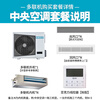 GCHV Jiwei central air conditioner one to two household variable frequency heating and cooling multi-split one to three embedded package installation 4 HP one to three suitable for 80 square meters two rooms and one living room