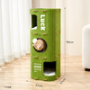 Beichuzhong cat nest, play and sleep integrated cat climbing frame, cat house, tree hole, cat nest, universal double-layer cat nest, cat scratching board, villa toy for all seasons, four-layer olive green, upgraded, thickened and reinforced, multi-cat family gospel, toy furniture integrated
