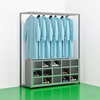 Baigang stainless steel clothes and shoes integrated cabinet dust-free and sterile purification workshop hangers factory workshop laboratory shoe cabinet coat and hat 304 clothes and shoes integrated 12-grid shoe cabinet